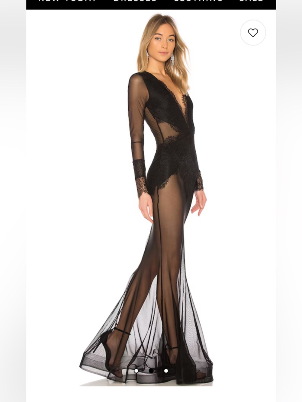 Revolve x Michael Costello Martin gown black xs FLAWED please see description - Picture 2 of 12